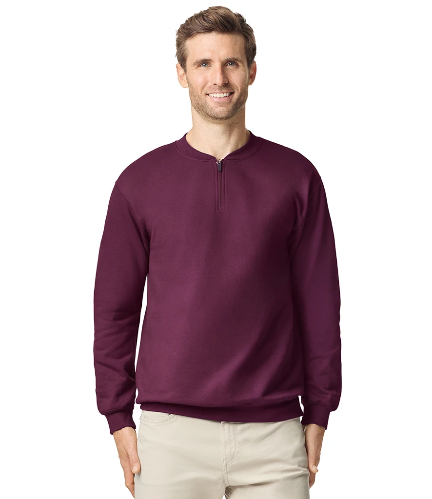 Gildan Softstyle midweight adult fleece 1/4-zip sweatshirt