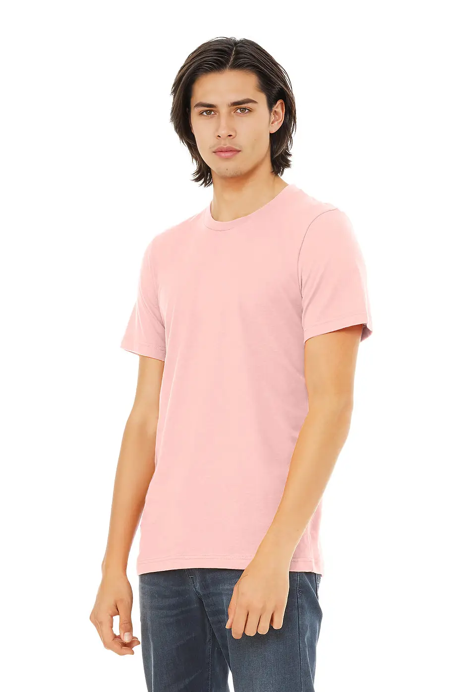 Bella+Canvas Unisex Jersey crew neck t-shirt – Soft Pink – photograph 2