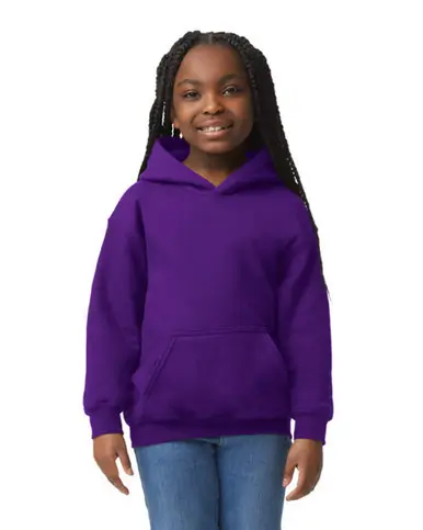 Gildan Heavy Blend youth hooded sweatshirt – Purple – photograph 4