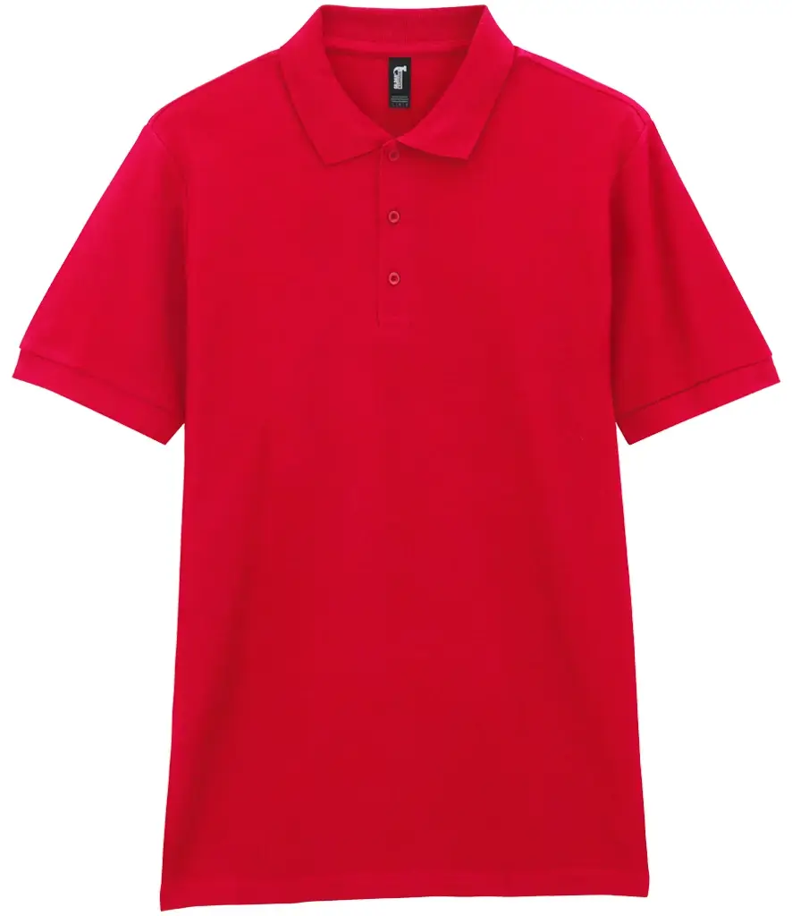 Gildan Hammer piqué sport shirt – Red – GD43 Red Front