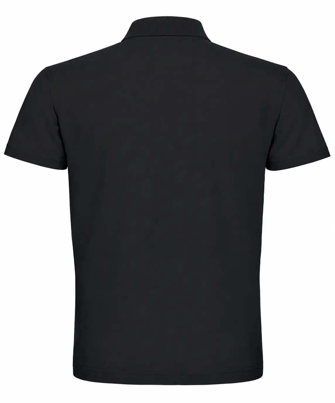 B&C ID.001 Cotton Polo – Black – Illustrative view: back
