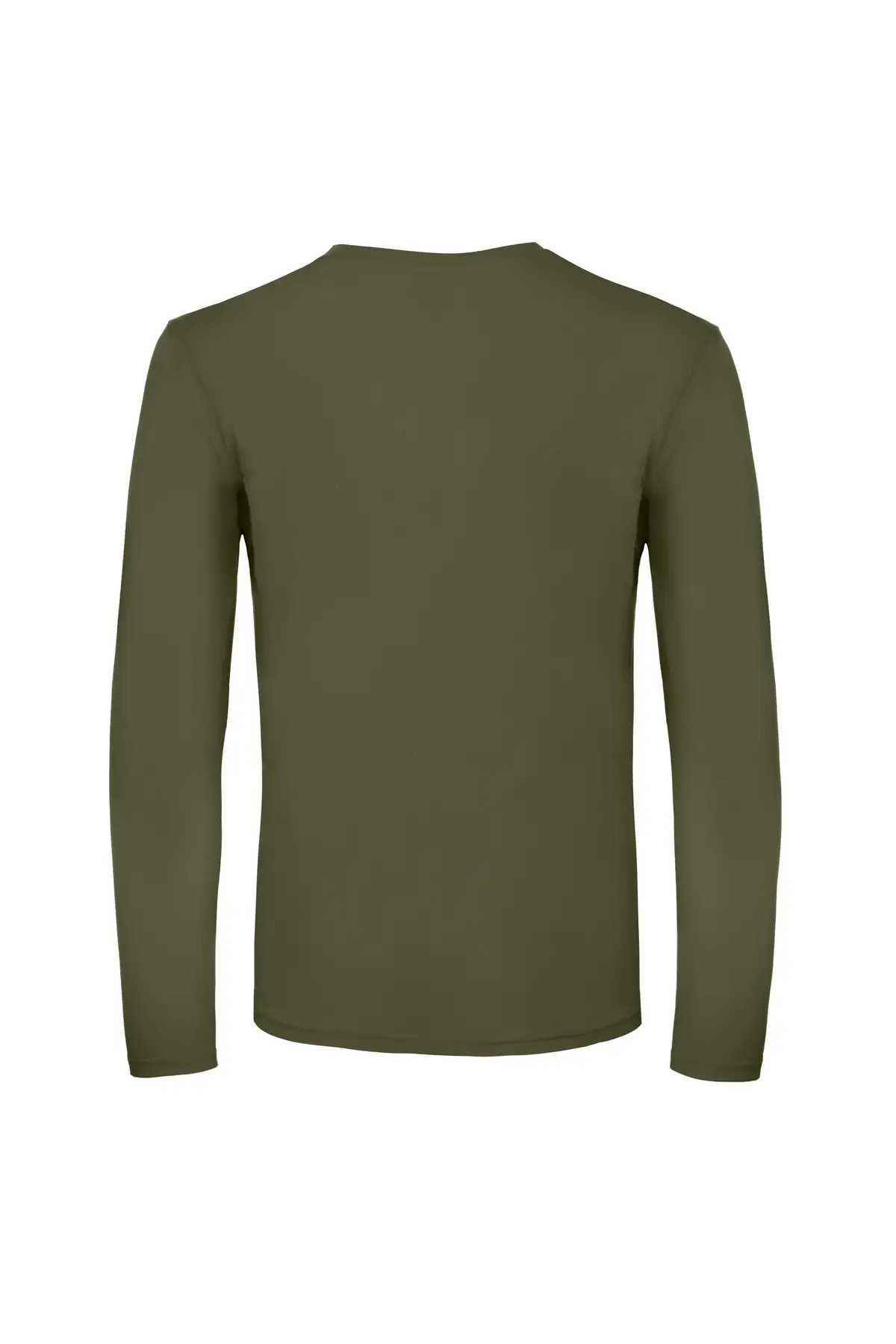 B&C E150 Long Sleeve T-Shirt – Urban Khaki – Original product photograph: back