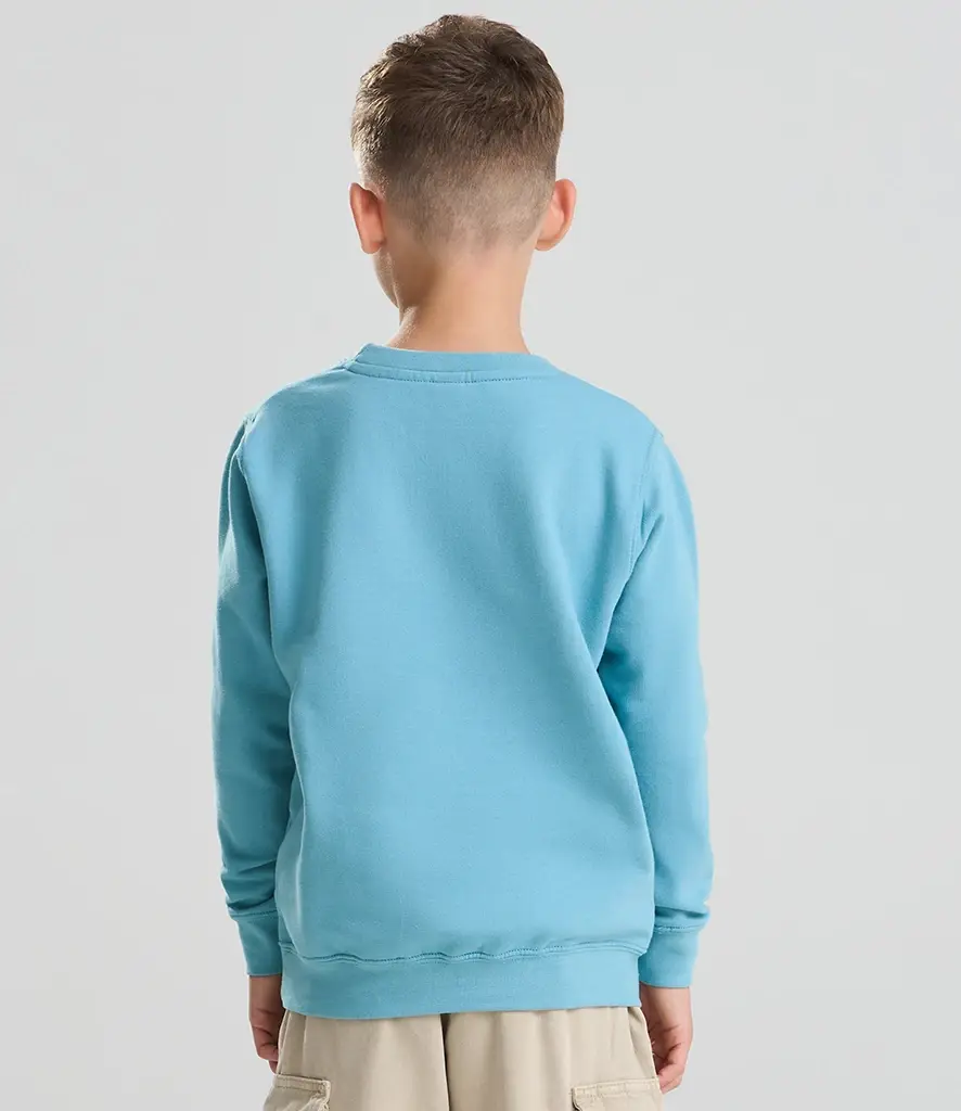 AWDis Just Hoods Kids AWDis sweatshirt – Seafoam – JH030B Seafoam Model