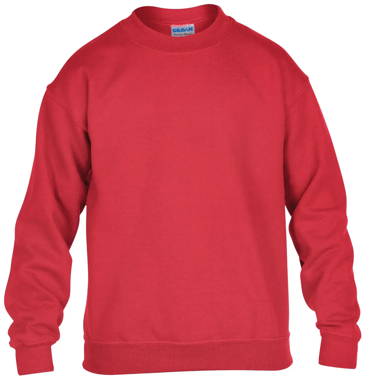 Gildan Heavy Blend youth crew neck sweatshirt – Red – GD56B Red Front