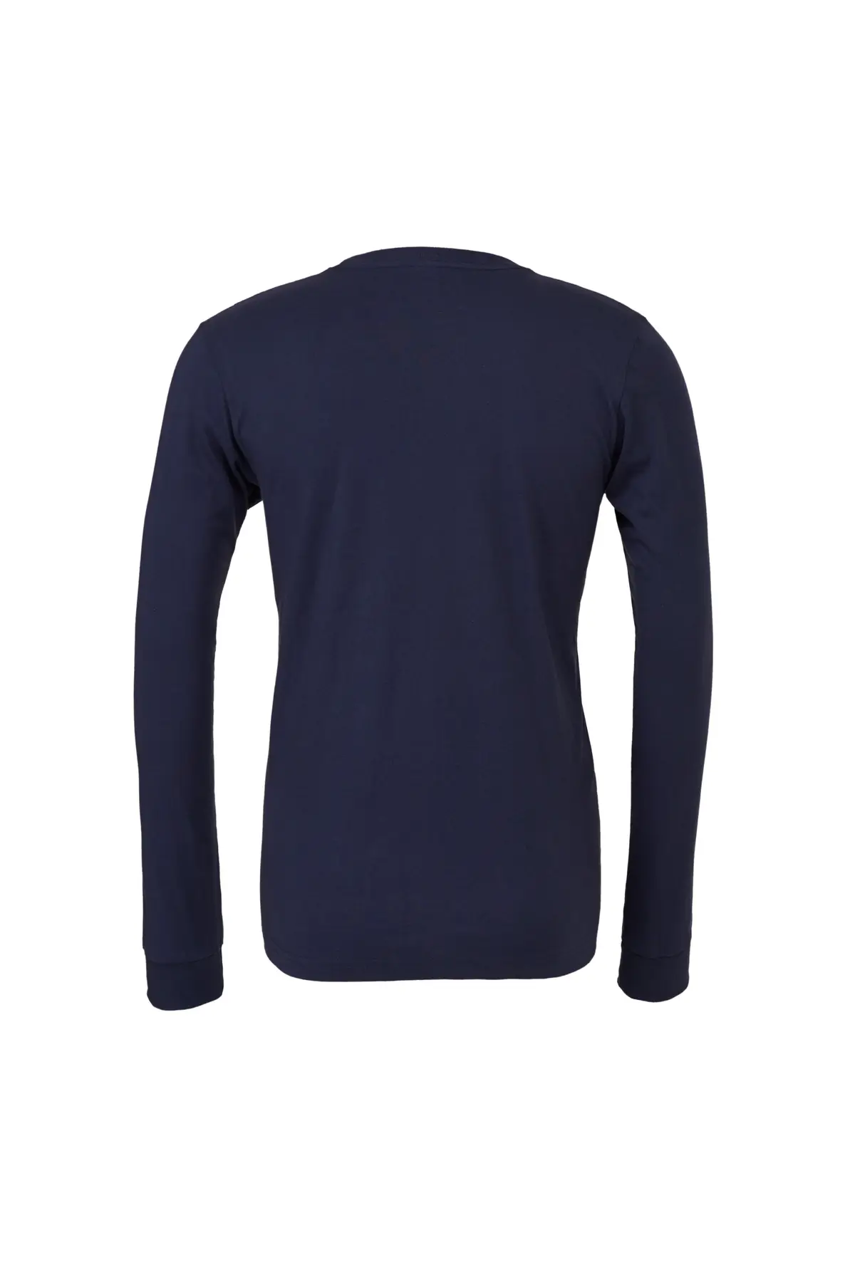 Bella+Canvas Unisex Jersey long sleeve tee – Navy – Original product photograph: back
