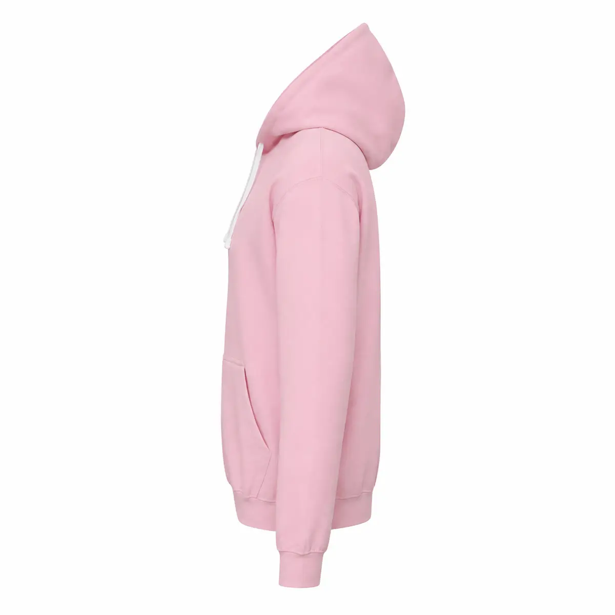 AWDis Just Hoods Varsity hoodie – Baby Pink/Arctic White – Illustrative view: side