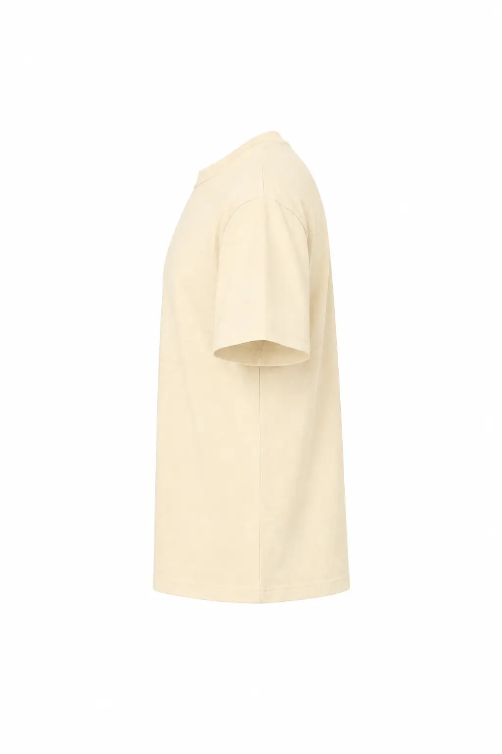 Bella+Canvas Unisex heavy boxy tee – Natural – Illustrative view: side