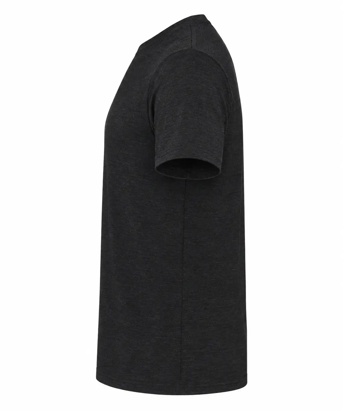 AWDis Just T's Triblend T – Heather Black – Illustrative view: side