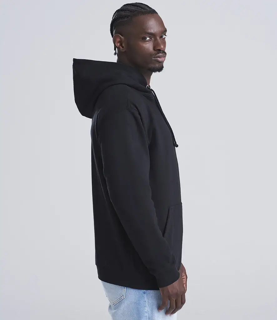 AWDis College Hoodie – Deep Black – JH001 Deep Black Model