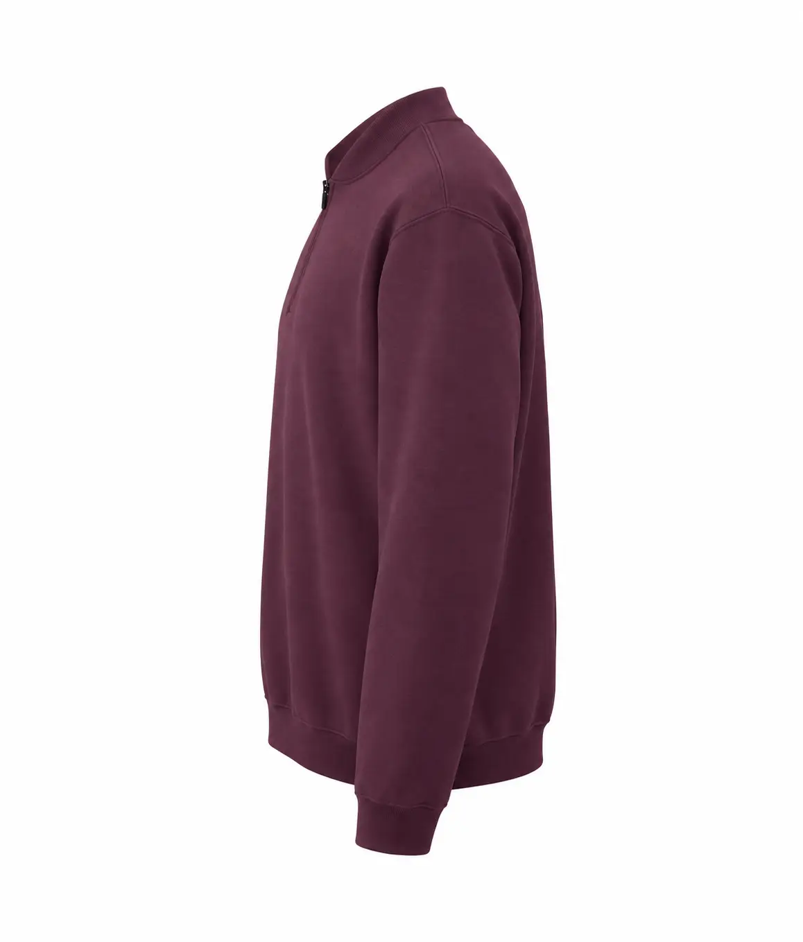 Gildan Softstyle midweight adult fleece 1/4-zip sweatshirt – Maroon – Illustrative view: side