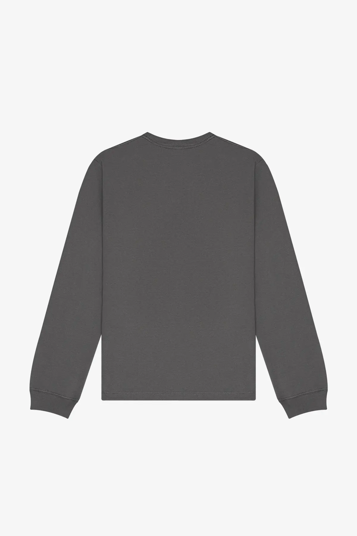 Bella+Canvas Unisex long sleeve heavy tee – Asphalt – Original product photograph: back