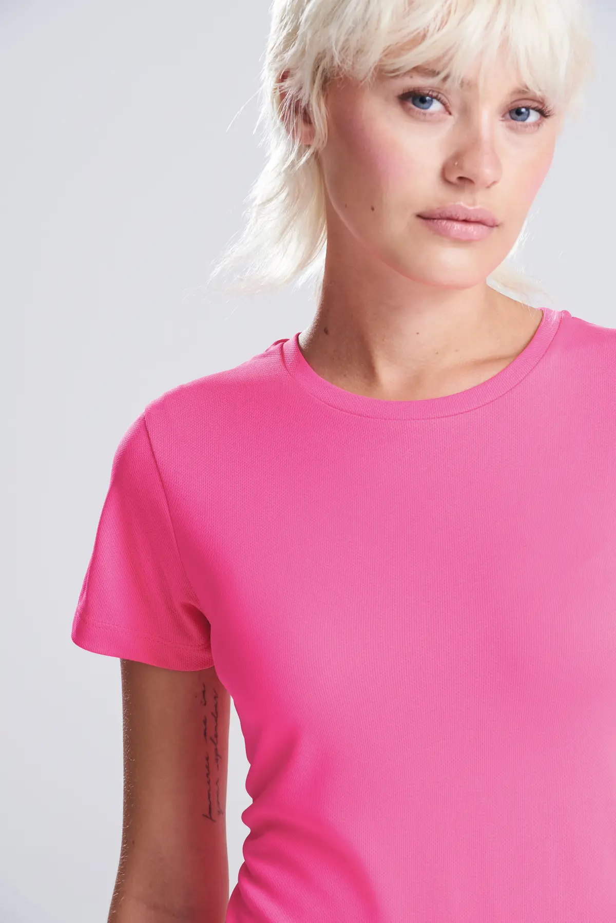 AWDis Just Cool Women's cool T – Hyper Pink – Original on-model photograph 40