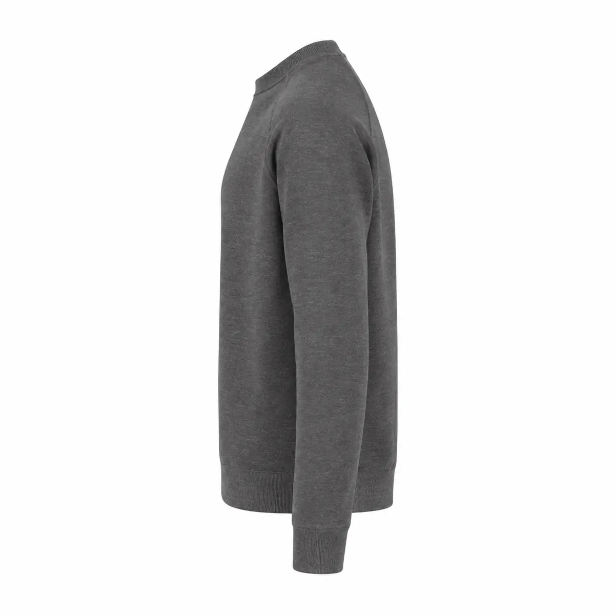 AWDis Just Hoods Graduate heavyweight sweatshirt – Charcoal – Illustrative view: side