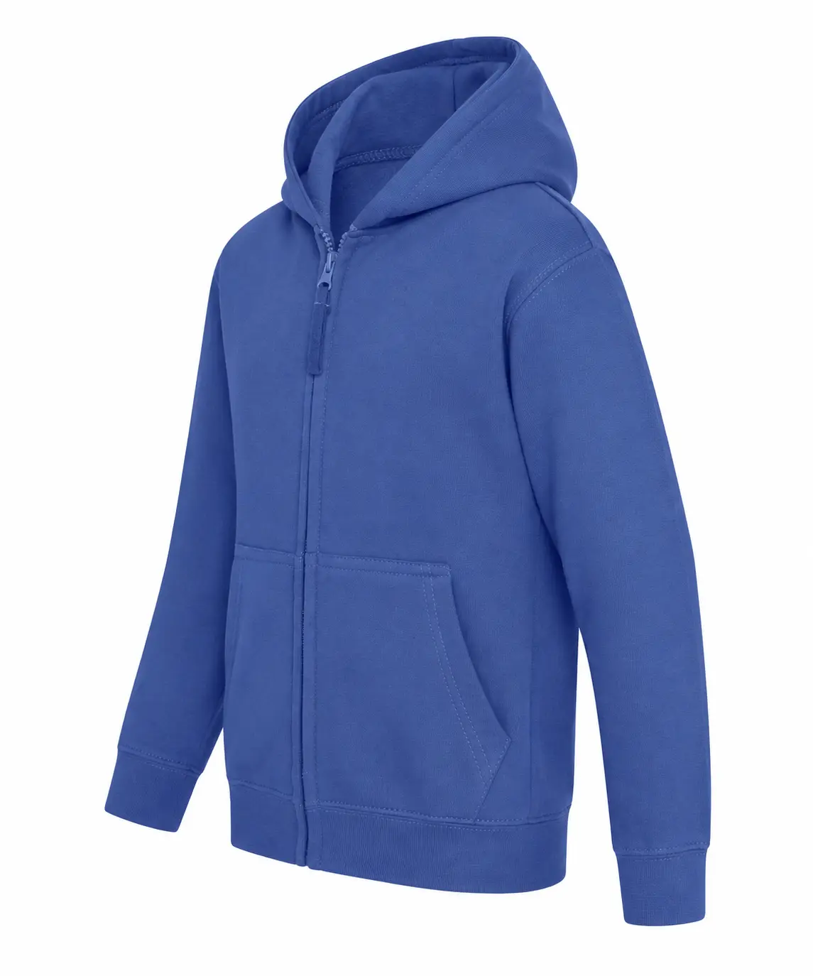 AWDis Just Hoods Kids zoodie – Royal Blue – Illustrative view: side