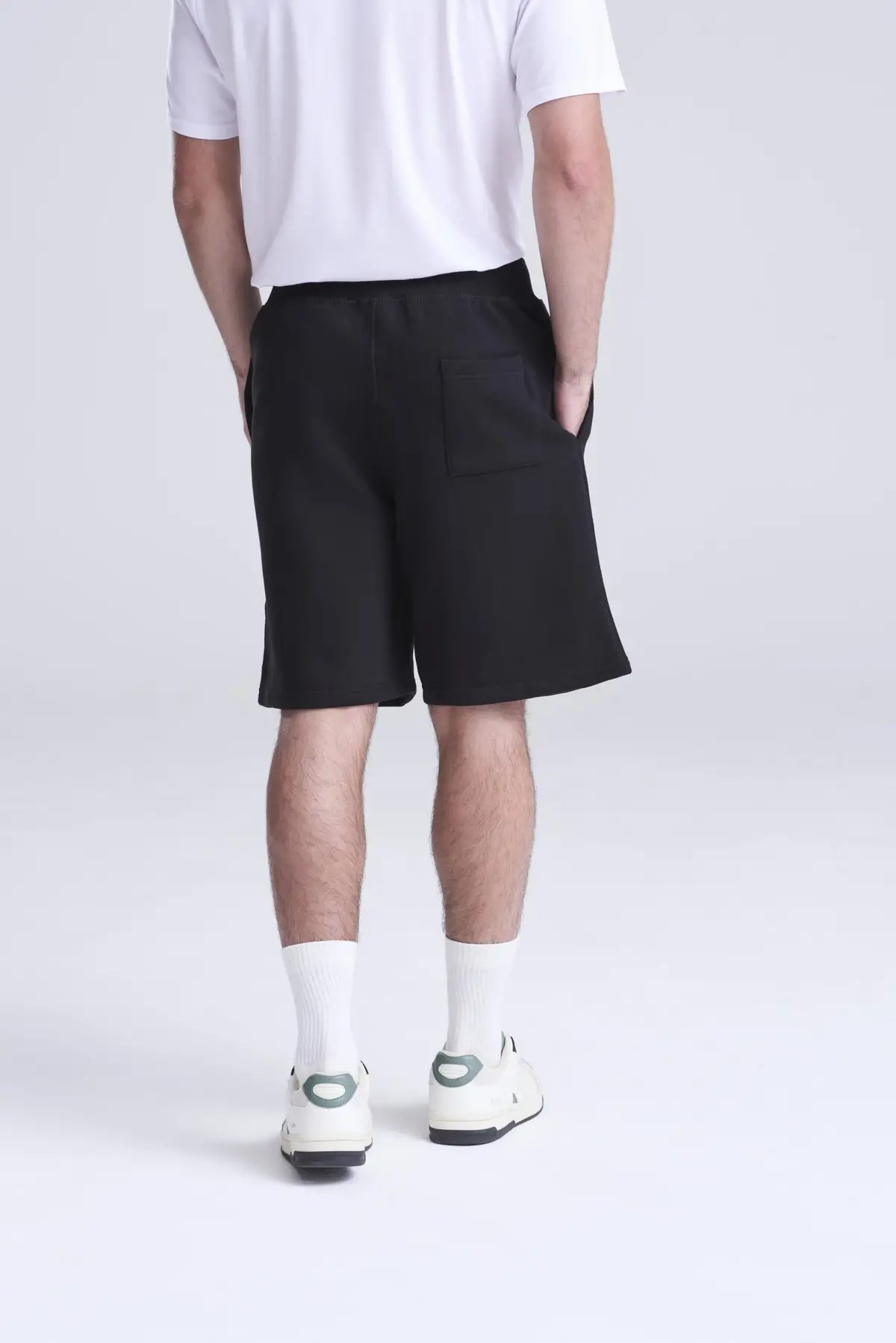 AWDis Just Hoods Campus shorts – Deep Black – AWDis original on-model photograph