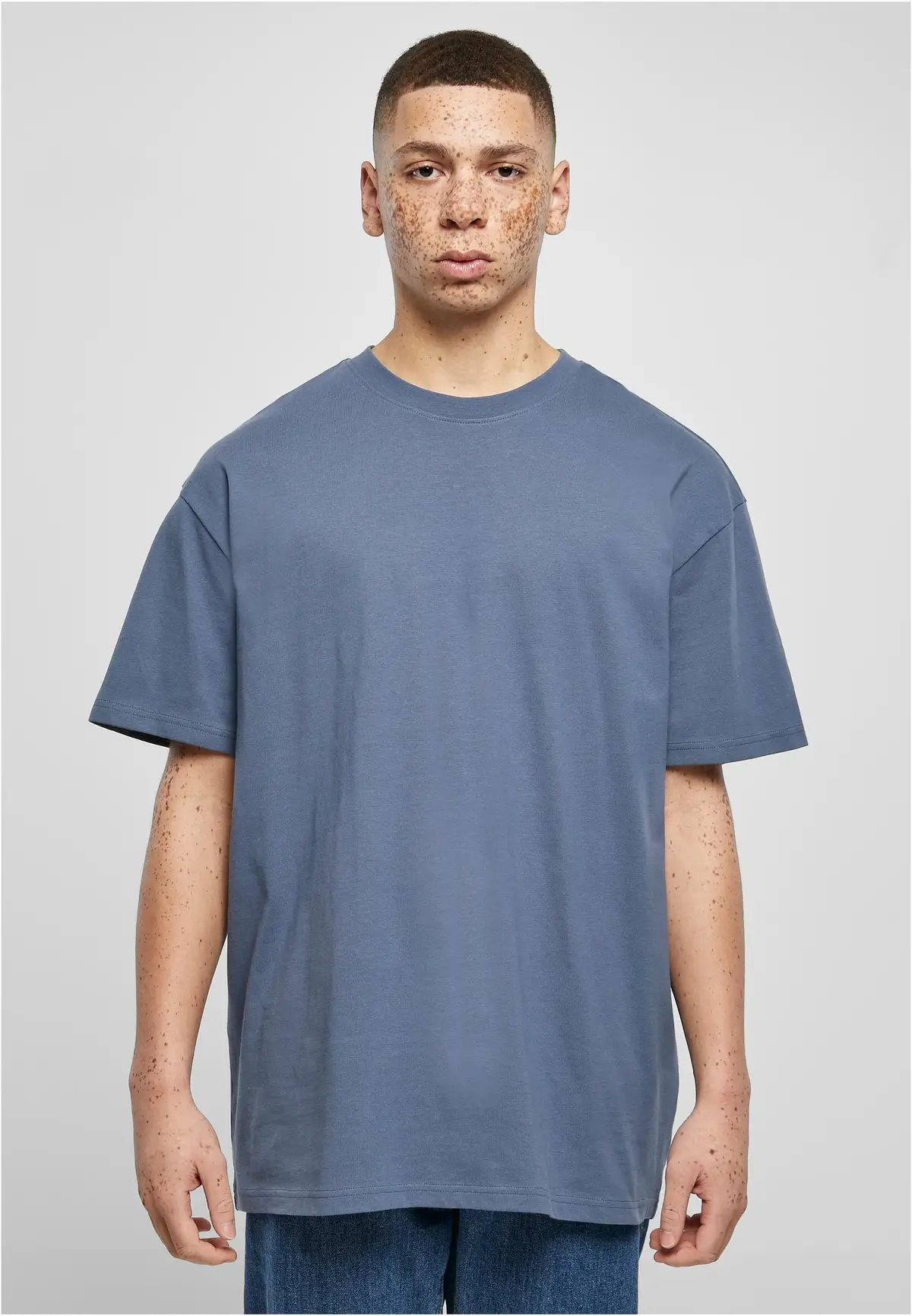 Build Your Brand Heavy Oversized T-Shirt – Vintage Blue