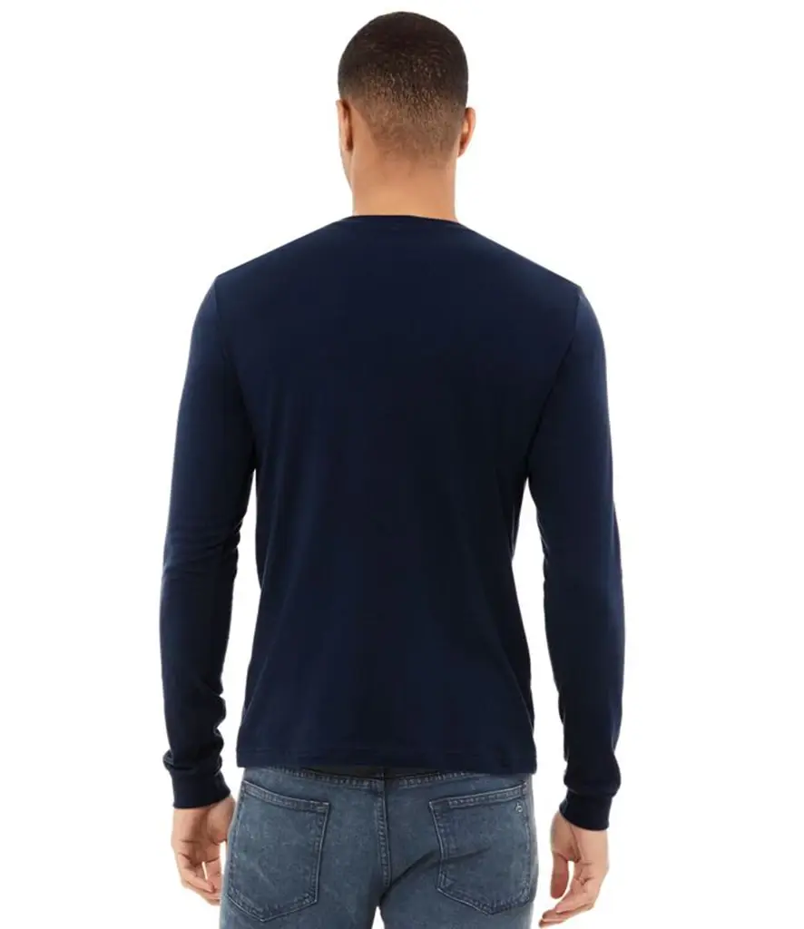 Bella+Canvas Unisex Jersey long sleeve tee – Navy – CV3501 Navy Model