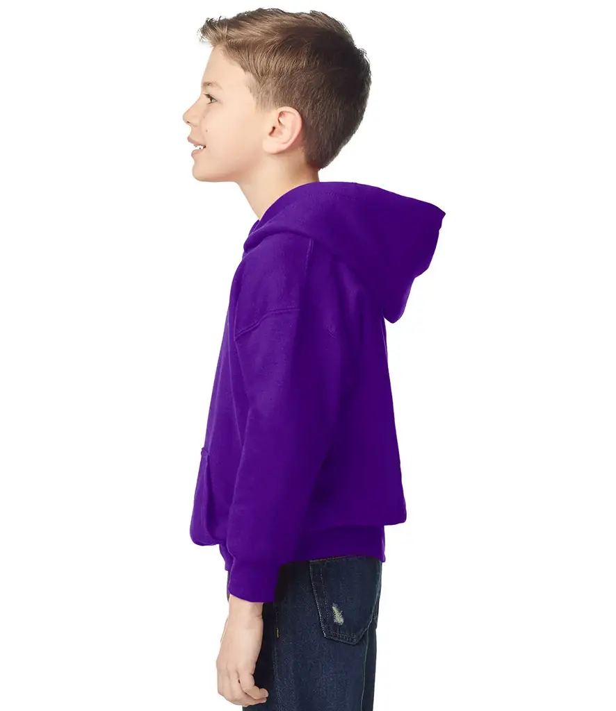 Gildan Heavy Blend youth hooded sweatshirt – Purple – GD57B Purple Model