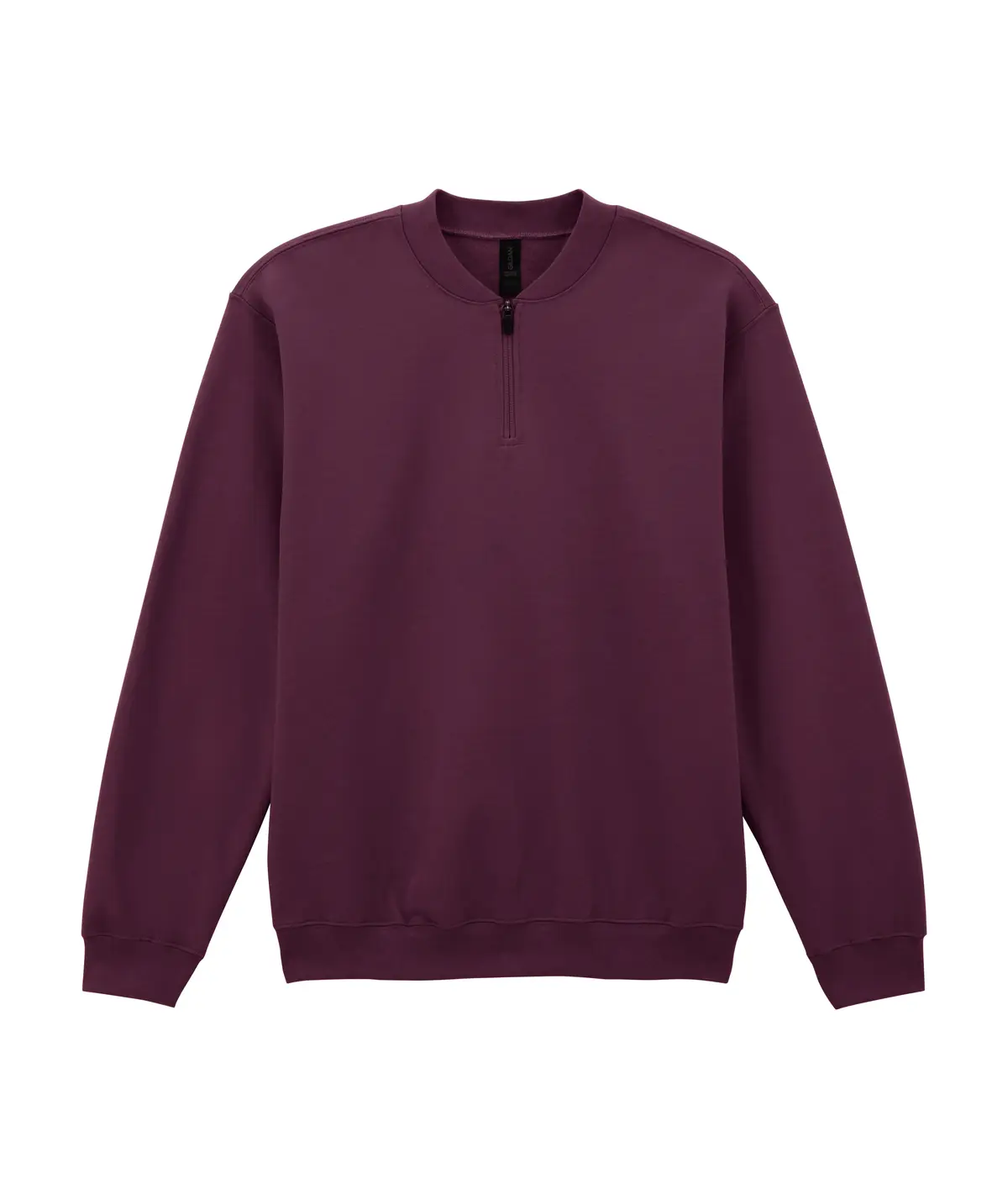 Gildan Softstyle midweight adult fleece 1/4-zip sweatshirt – Maroon – GD612 Maroon Front