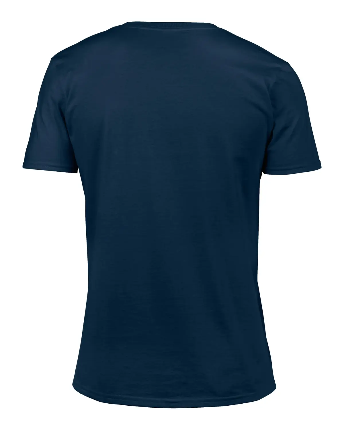 Gildan Softstyle V-Neck T-Shirt – Navy – Original product photograph: back