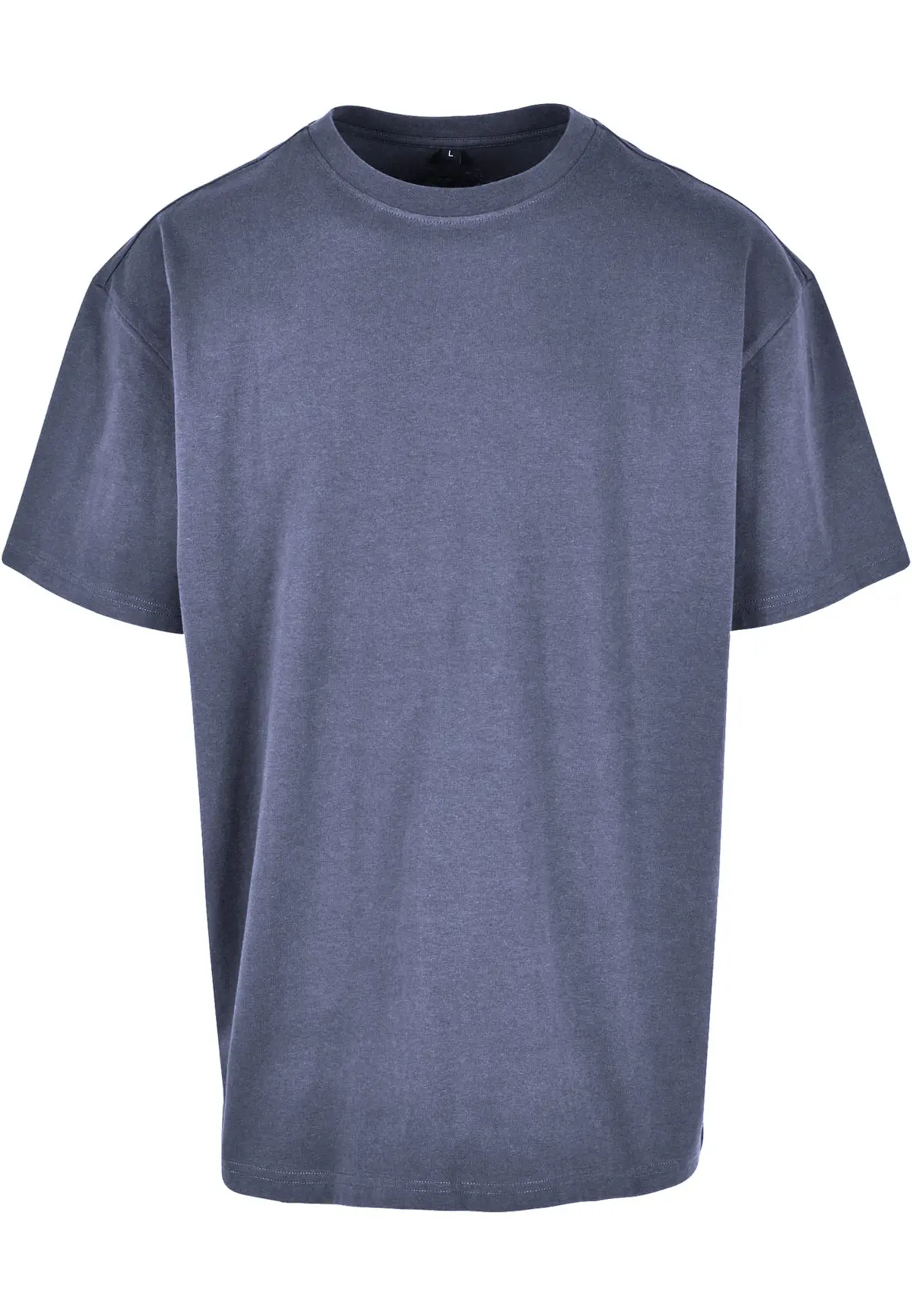 Build Your Brand Heavy Oversized T-Shirt – Vintage Blue – Original product photograph: flat front