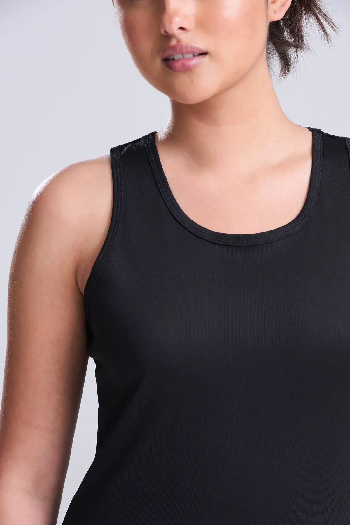 AWDis Just Cool Women's cool vest – Jet Black – Original on-model photograph 40