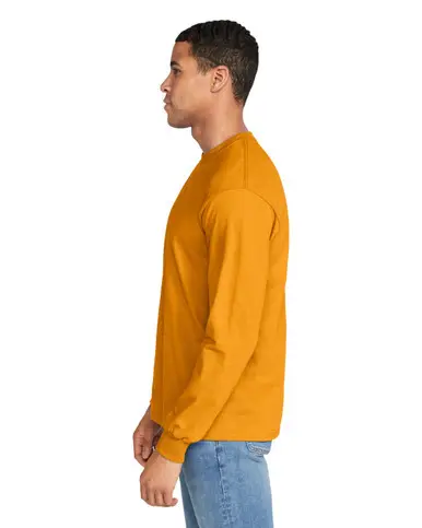 Gildan Ultra Cotton adult long sleeve t-shirt – Gold – photograph 6