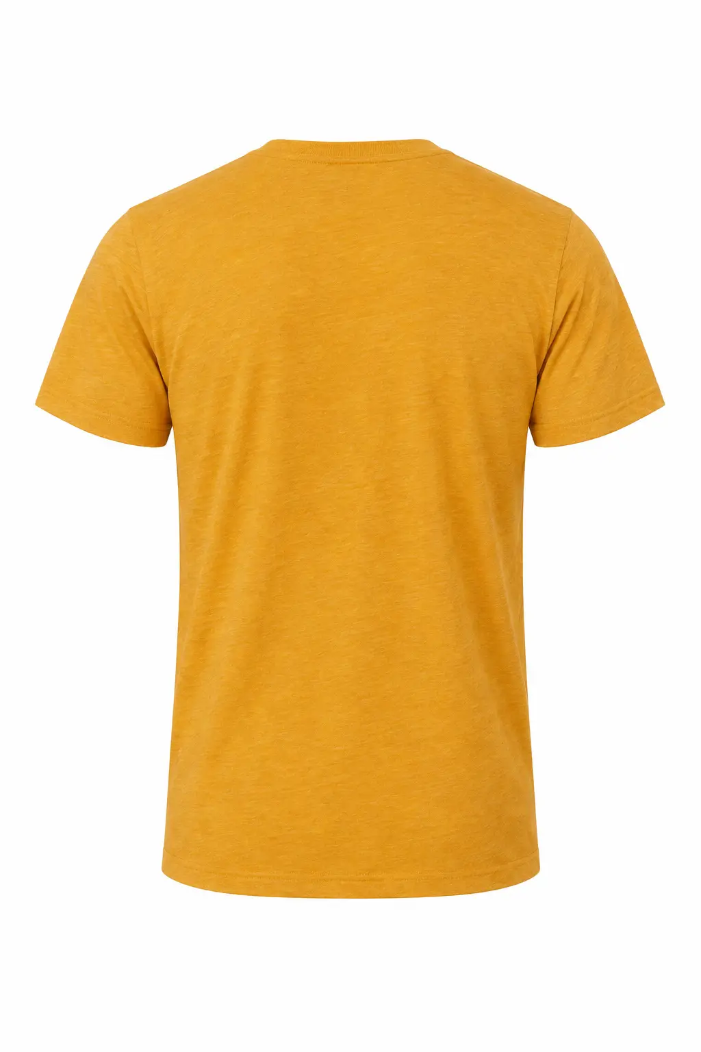 Bella+Canvas Unisex heather CVC short sleeve t-shirt – Heather Mustard – Illustrative view: back