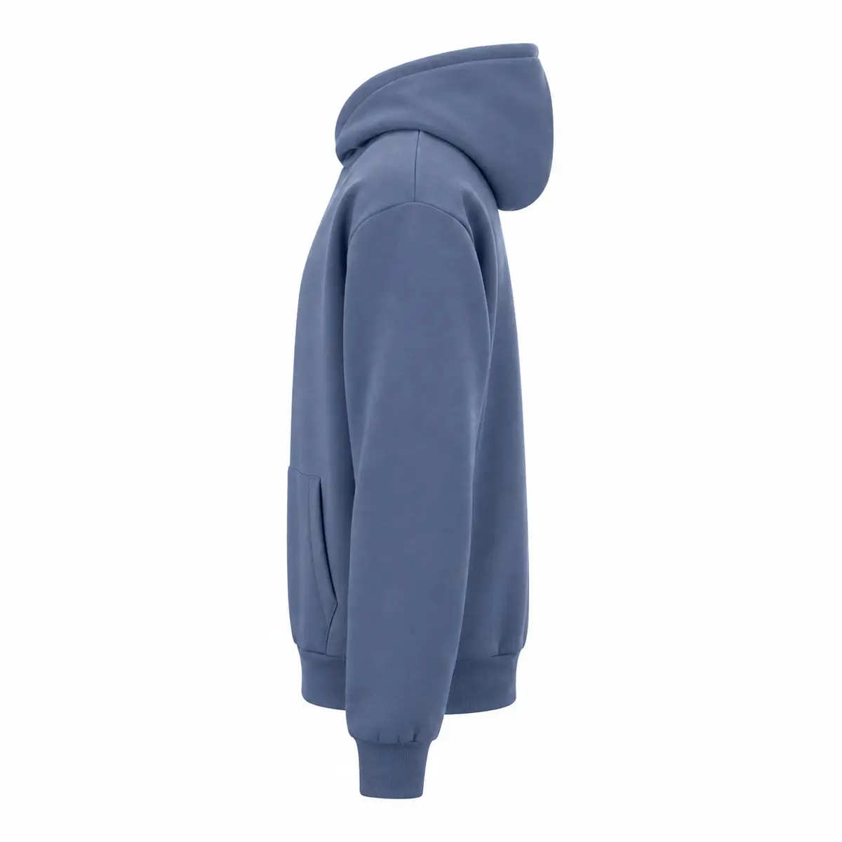 AWDis Just Hoods Signature heavyweight hoodie – Atlantic Blue – Illustrative view: side