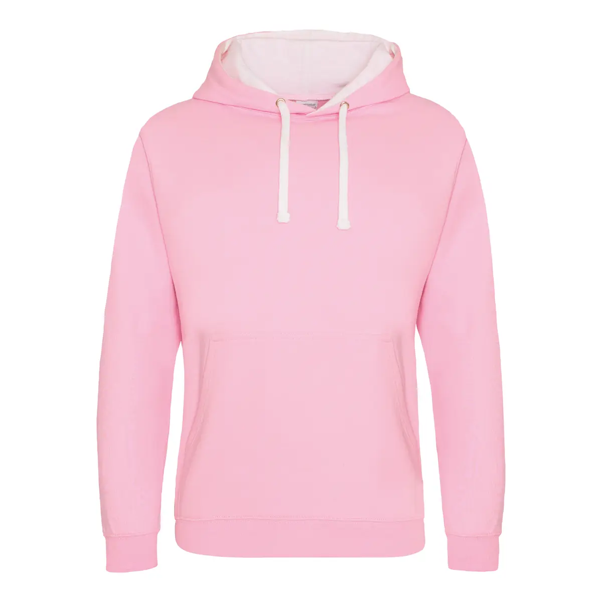 AWDis Just Hoods Varsity hoodie – Baby Pink/Arctic White – JH003 Baby Pink/Arctic White Front