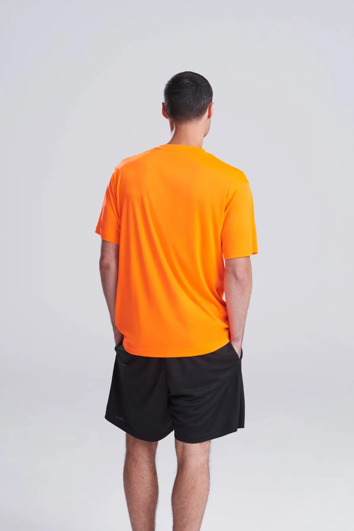 AWDis Just Cool Cool smooth T – Electric Orange – AWDis original on-model photograph