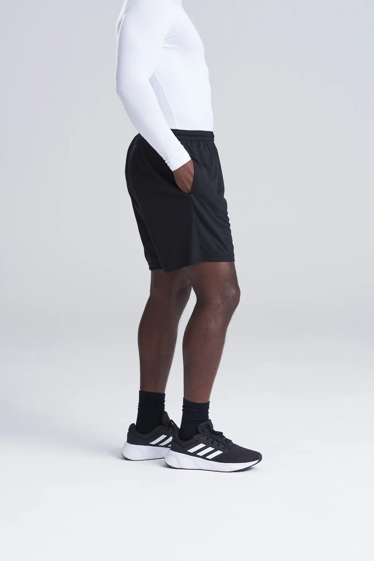 AWDis Just Cool Cool shorts – Jet Black – Original on-model photograph 03