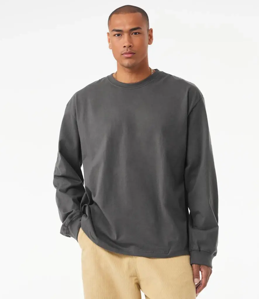 Bella+Canvas Unisex long sleeve heavy tee – Asphalt – CV4651 Asphalt Model