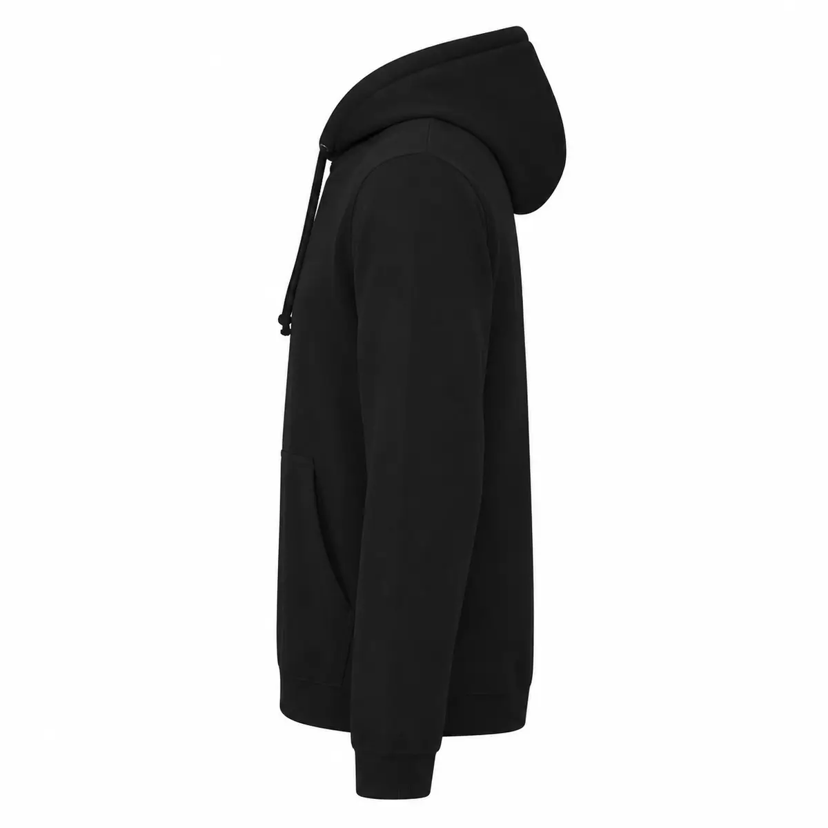 AWDis College Hoodie – Deep Black – Illustrative view: side
