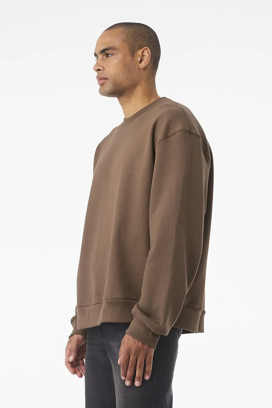 Bella+Canvas Unisex crew neck heavy sweatshirt – Vintage Brown – photograph 2