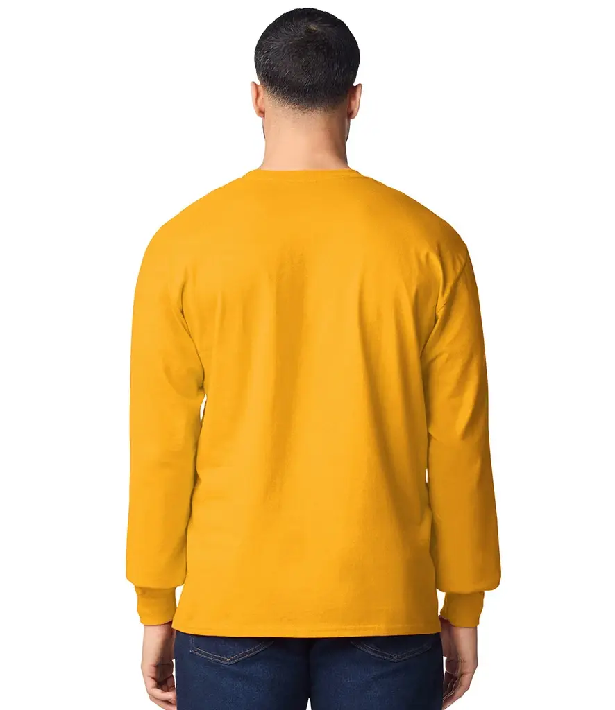 Gildan Ultra Cotton adult long sleeve t-shirt – Gold – GD14 Gold Model