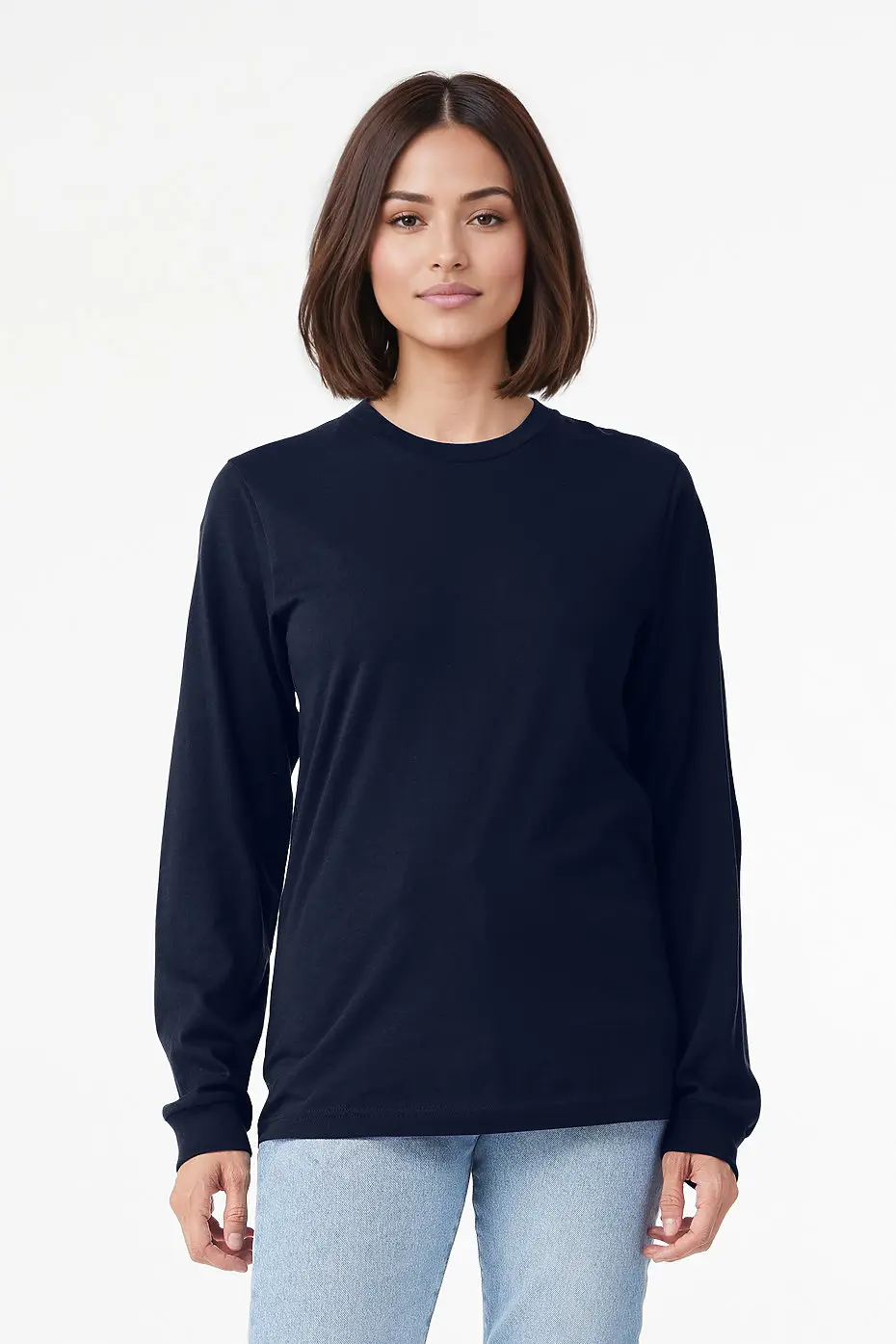 Bella+Canvas Unisex Jersey long sleeve tee – Navy – photograph 4