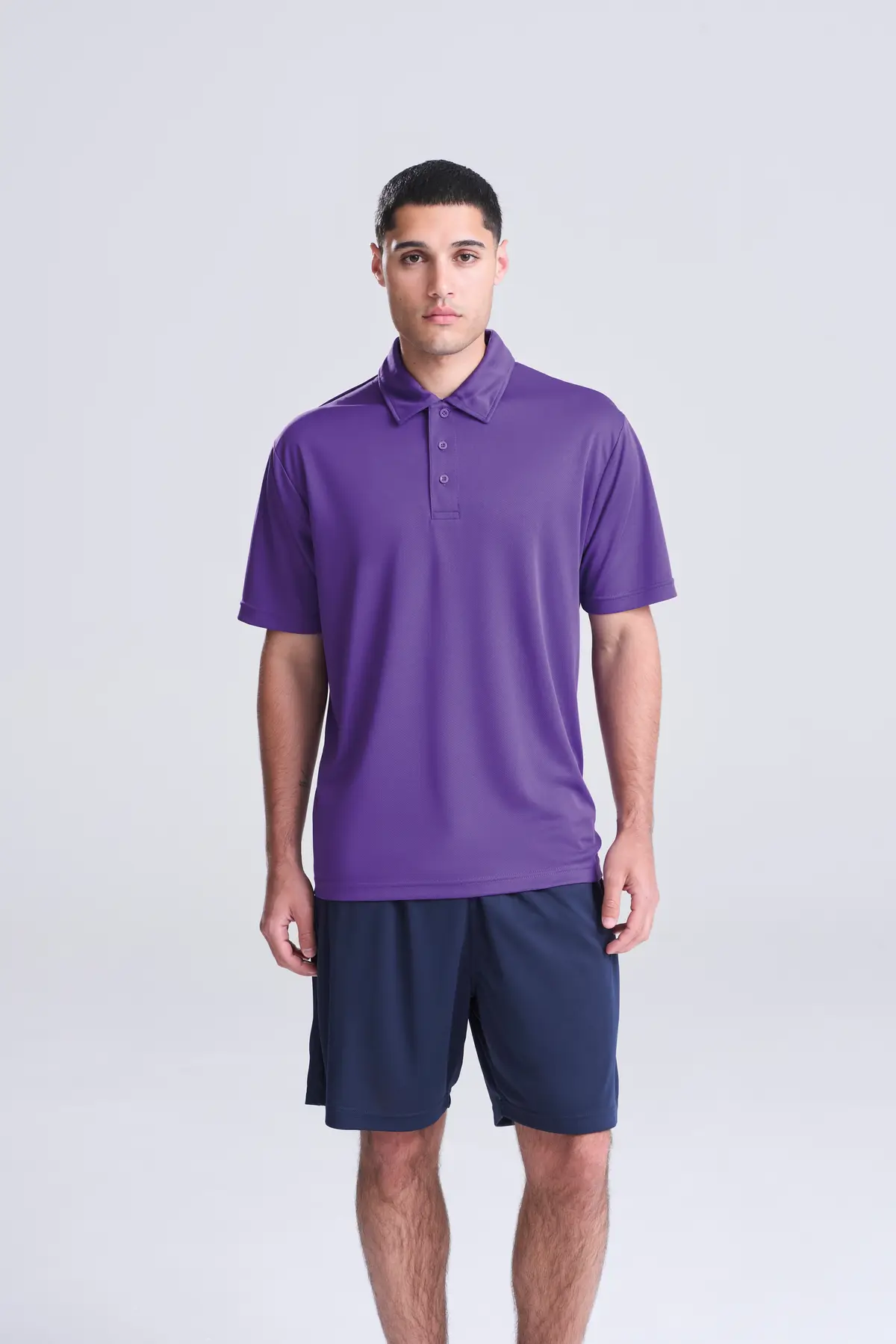 AWDis Just Cool Cool polo – Purple – Original on-model photograph 04