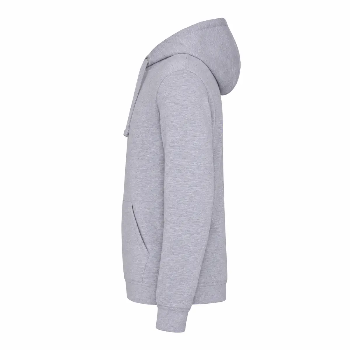 AWDis Just Hoods Heavyweight hoodie – Heather Grey – Illustrative view: side
