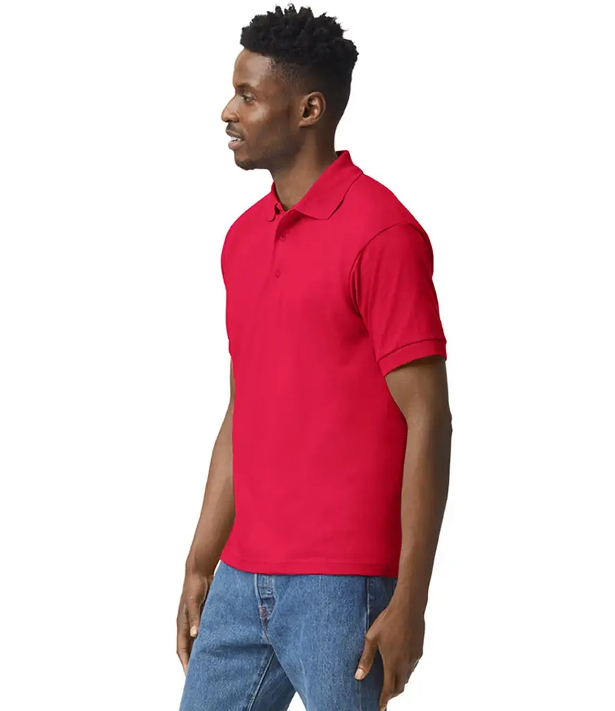 Gildan DryBlend Jersey knit polo – Red – GD40 Red Model