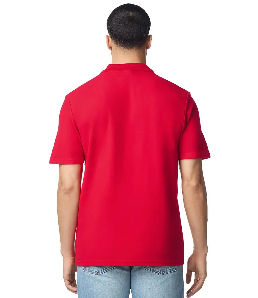 Gildan Softstyle adult double piqué polo – Red – GD35 Red Model