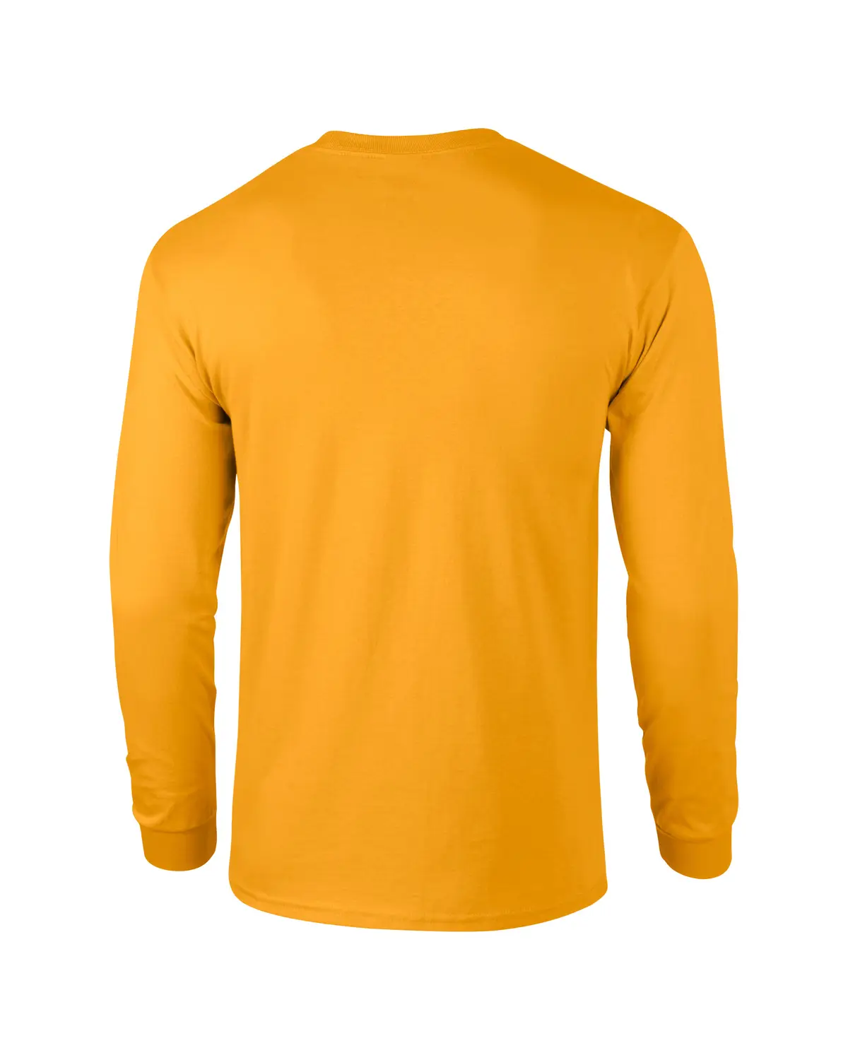 Gildan Ultra Cotton adult long sleeve t-shirt – Gold – Original product photograph: back