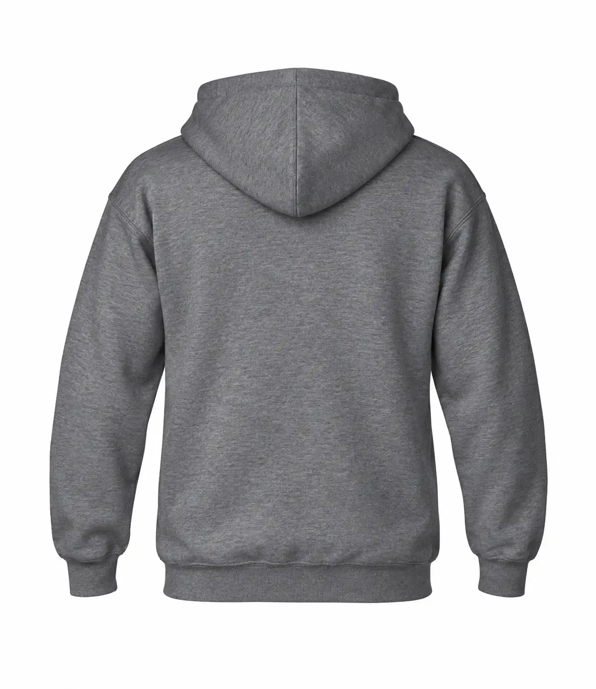 Gildan Heavy Blend full-zip hooded sweatshirt – Graphite Heather – Illustrative view: back