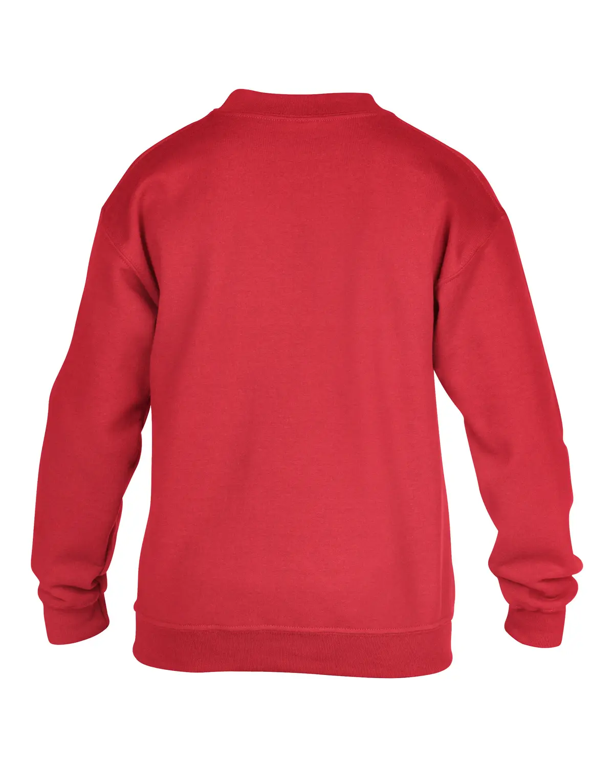 Gildan Heavy Blend youth crew neck sweatshirt – Red – Original product photograph: back
