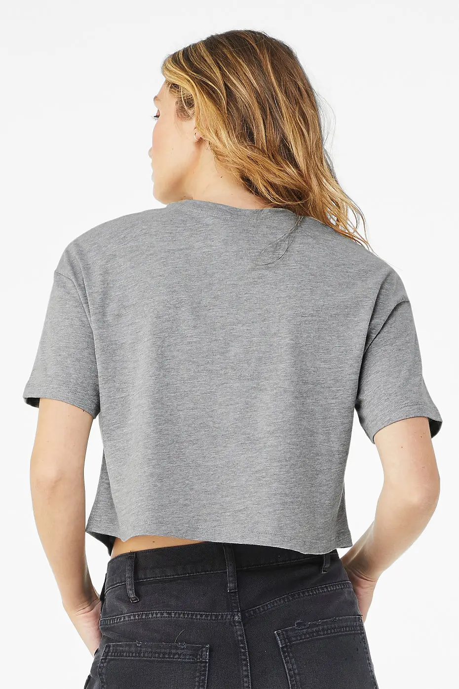 Bella+Canvas Women’s Jersey crop tee – Athletic Heather – photograph 3