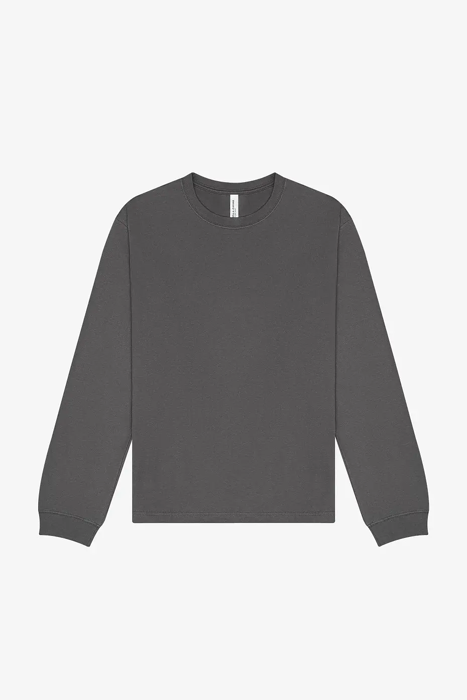 Bella+Canvas Unisex long sleeve heavy tee – Asphalt – photograph 5