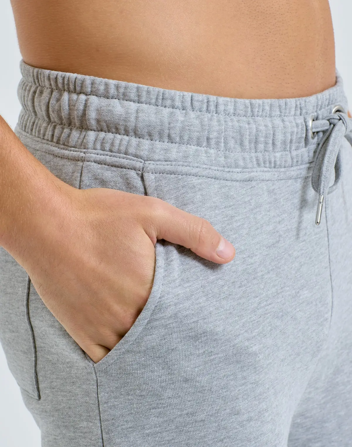 TriDri Jogger Shorts – Heather Grey – Manufacturer original on-model photograph