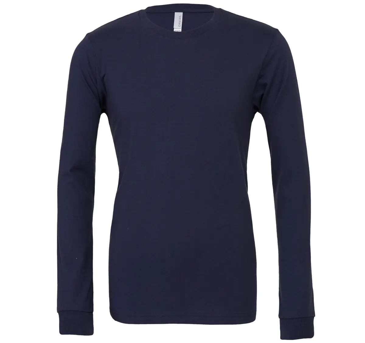 Bella+Canvas Unisex Jersey long sleeve tee – Navy – Original product photograph: front