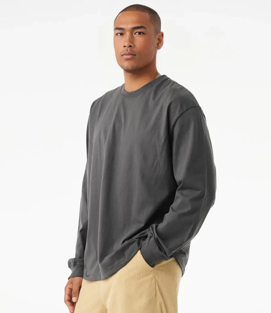 Bella+Canvas Unisex long sleeve heavy tee – Asphalt – CV4651 Asphalt Model