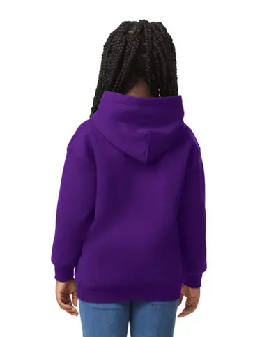 Gildan Heavy Blend youth hooded sweatshirt – Purple – photograph 5